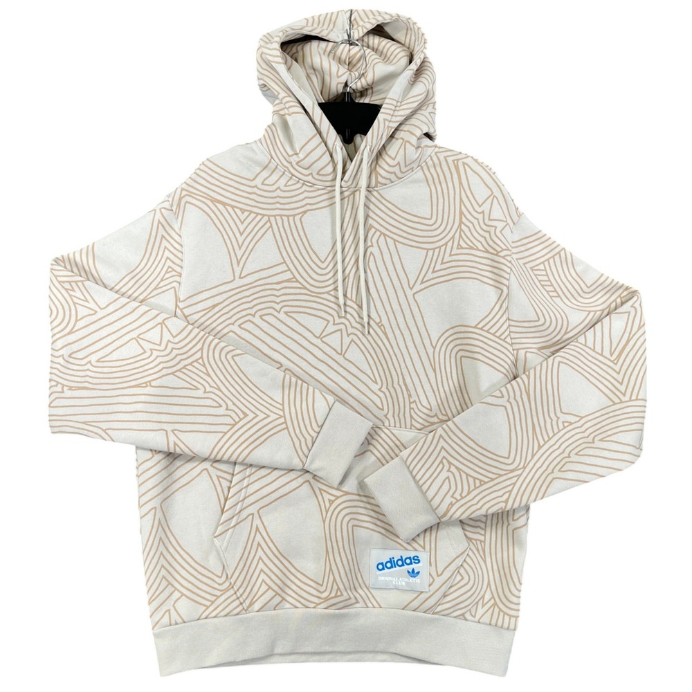 Adidas Originals Hoodie Mens M Geometric Graphic Athletic Pullover Streetwear